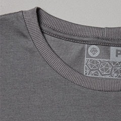 Foto com detalhe da gola olímpica masculina