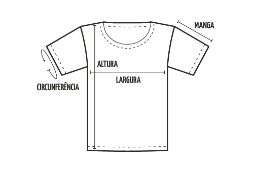 quais os tamanhos de camisas masculinas