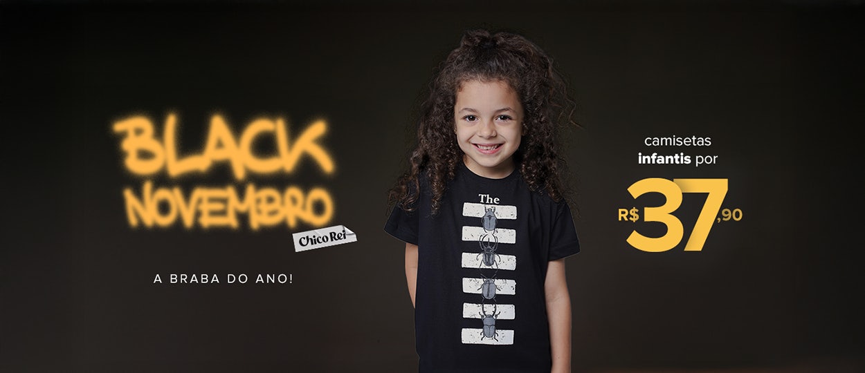 Black Novembro com Camisetas Infantis