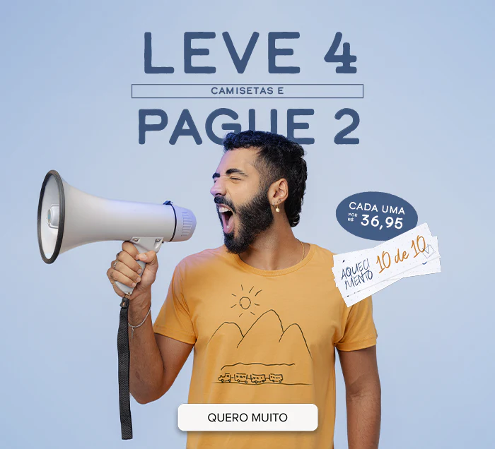 Leve 4 Camisetas e Pague 2