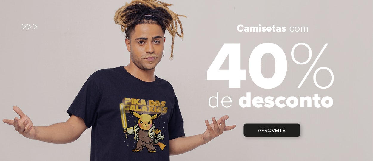 Camisetas com 40% OFF