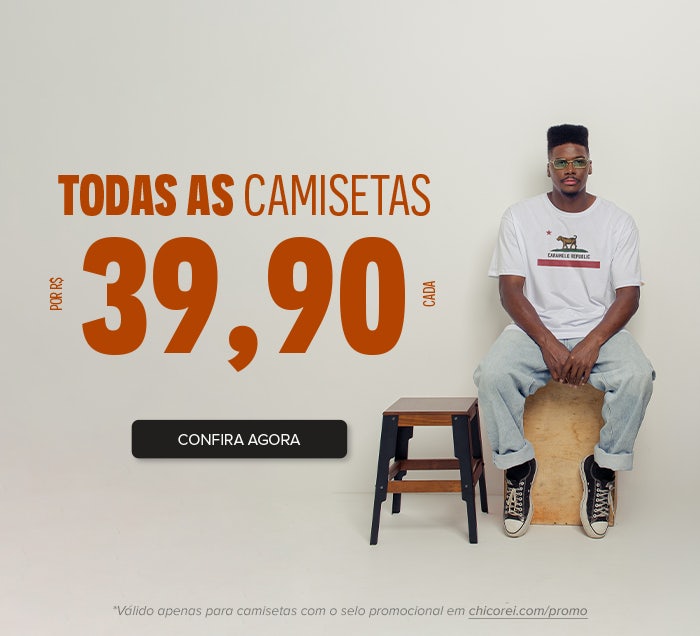 Todas as Camisetas por R$ 39,90