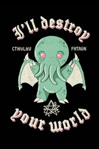 Estampa da Camiseta Cute Cthulhu