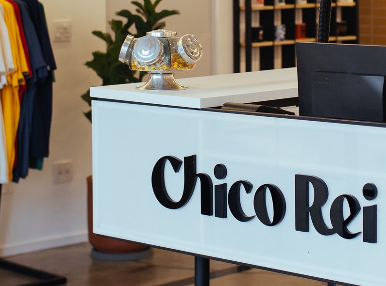 Interior da loja física da Chico Rei no bairro São Matues em Juiz de Fora Minas Gerais