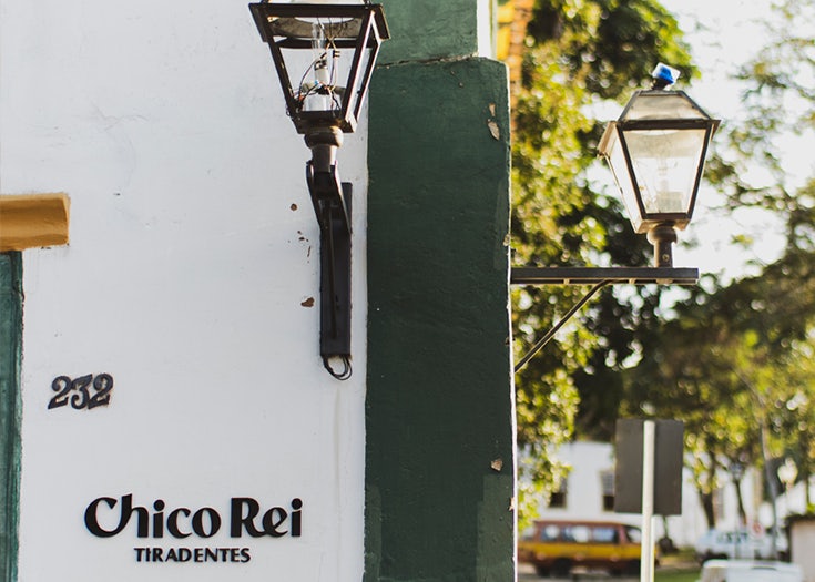 Fachada da loja física da Chico Rei na cidade histórica de Tiradentes